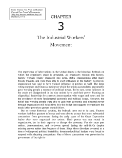 Ch3: The Industrial Workers Movement