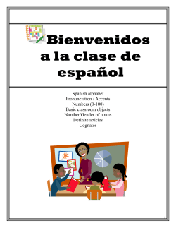 Bienvenidos a la clase de español