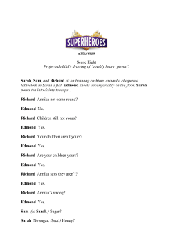 Scene Eight Projected child`s drawing of `a teddy bears` picnic