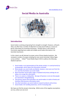 Social Media in Australia