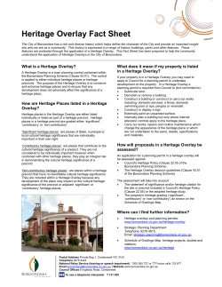 Heritage Overlay Fact Sheet
