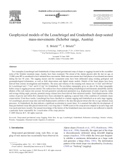 Geophysical models of the Lesachriegel and Gradenbach deep
