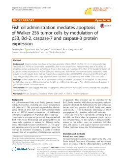 Fish oil administration mediates apoptosis of Walker 256 tumor cells