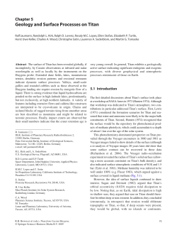 Geological Evolution and Surface Processes. A chapter in the book