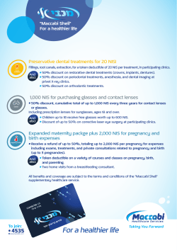 Preservative dental treatments for 20 NIS! 1,000 NIS for purchasing