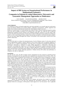 Impact of HR System on Organizational Performance