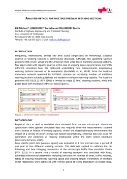 analysis method for multiple freeway weaving sections - Transp-Or