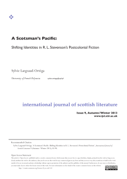 A Scotsman`s Pacific: Shifting Identities in R. L. Stevenson`s