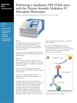 Performing a Qualitative HIV ELISA assay with the Multiskan FC