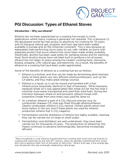 PGI Discussion: Types of Ethanol Stoves