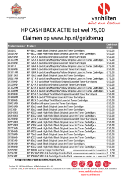 HP Cash back toners