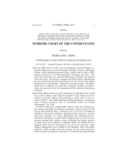 Maryland v. King - Electronic Privacy Information Center