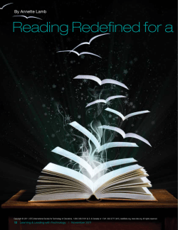 Reading Redefined for a Transmedi