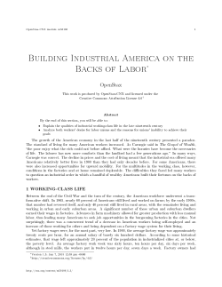 Building Industrial America on the Backs of Labor