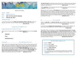 Abide In His Love &ndash; Message Notes