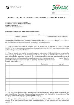 Company Mandate (CC2)