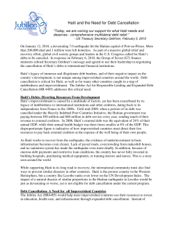 Haiti and the Need for the Jubilee Act