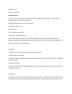 September 9-12 2014 lesson plans