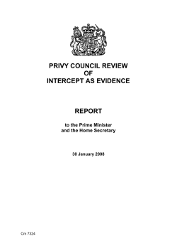 the Privy Council Review of intercept as evidence: report to