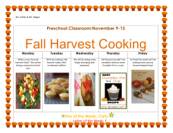 Fall Harvest Cooking