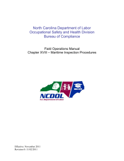 Maritime Inspections - NC Department of Labor