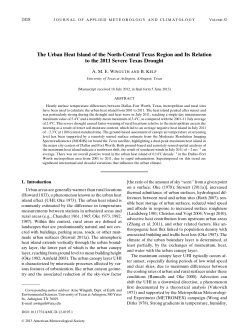 The Urban Heat Island of the North-Central Texas Region