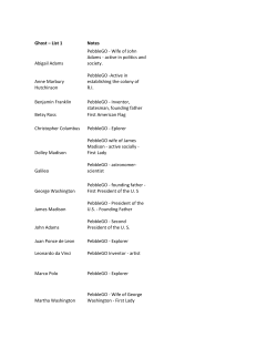 Ghost &ndash; List 1 Notes Abigail Adams PebbleGO