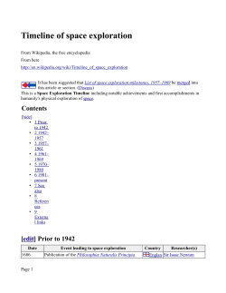 Timeline of space exploration