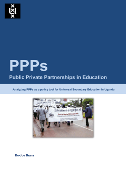 Public Private Partnerships in Education