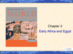 Chapter 3 Early Africa and Egypt