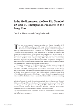 Is the Mediterranean the New Rio Grande? US and EU