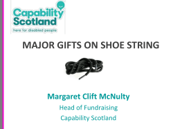 major gifts on shoe string