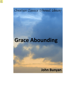 Grace Abounding - John Bunyan`s Pilgrims Progress