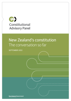 New Zealand`s constitution - The Constitution Conversation
