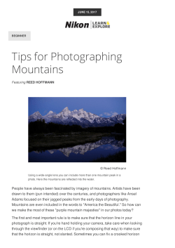 Tips for Photographing Mountains from Nikon