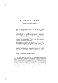 The Base for Direct Taxation - Institute for Fiscal Studies