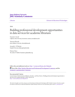 Building professional development opportunities in data services for