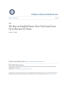 The Boy on Fairfield Street: How Ted Geisel Grew Up to Become Dr