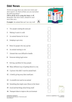 Odd News A - NAFS - G&ouml;teborgs universitet