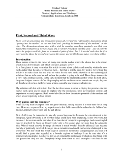 First, Second and Third Wave