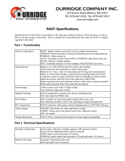 RAD7 Specifications