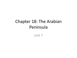Chapter 18: The Arabian Penninusula