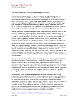 Simon Initiative Learning Engineering Ecosystem