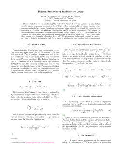 Poisson Statistics of Radioactive Decay