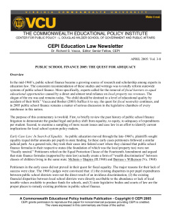 Public School Finance 2005 - Commonwealth Educational Policy