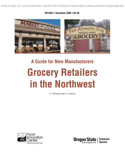 Grocery Retailers in the Northwest: A Guide for New Manufacturers