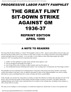 The Great Flint Sit-Down Strike Against GM, 1936-37