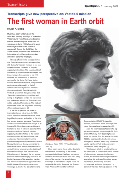 The first woman in Earth orbit