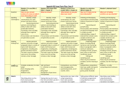 Spanish KS3 Long Term Plan: Year 9