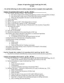 Chapter 10 Agriculture Study Guide (pg 346-360)